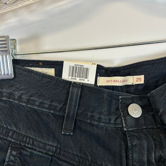Levi’s 80s Balloon Jeans Black High Rise NWT Size 25 Vintage Vibe - Picture 9 of 11